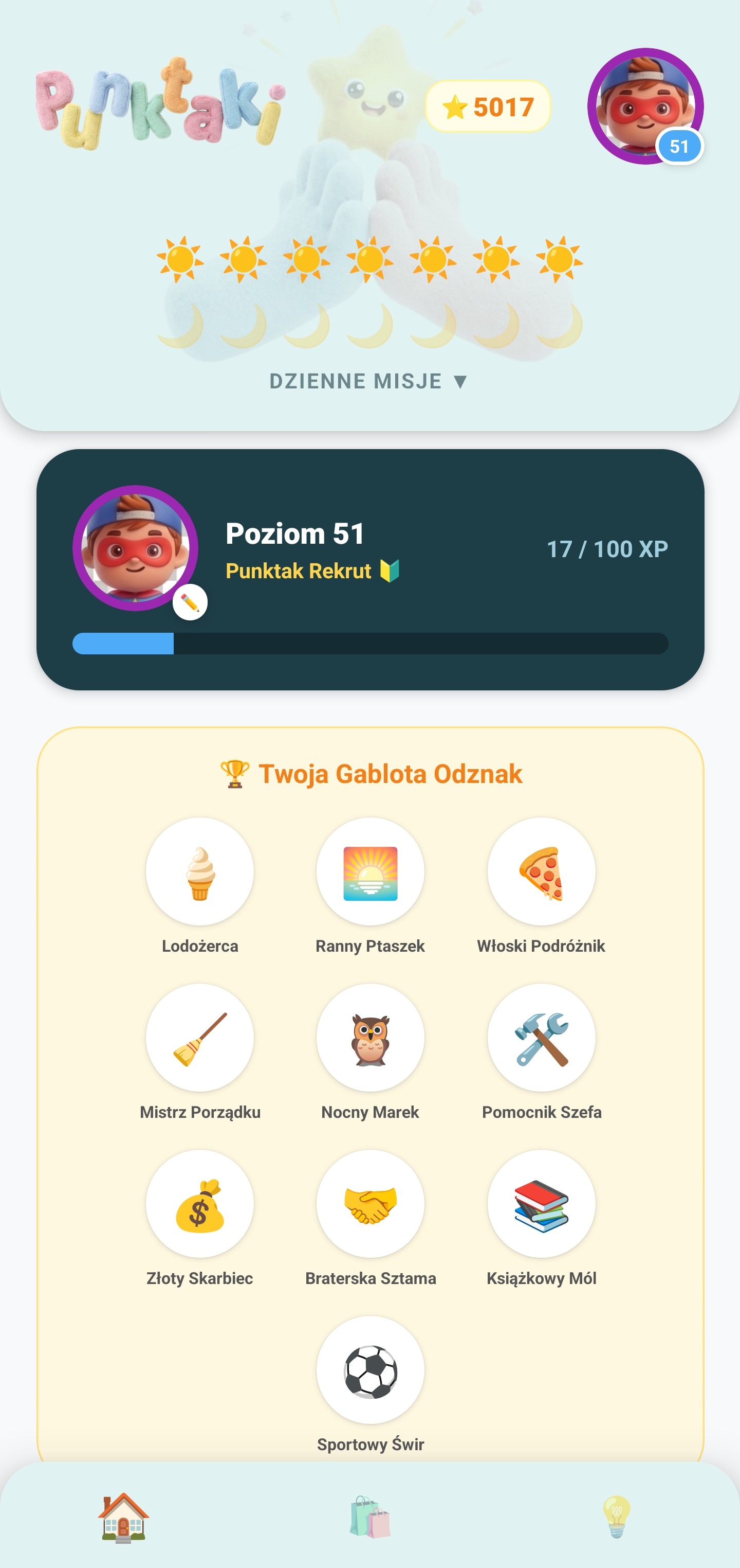Poziomy i odznaki